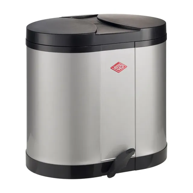 Wesco Eco-Double Bin 170 prullenbak 2x15L zilver