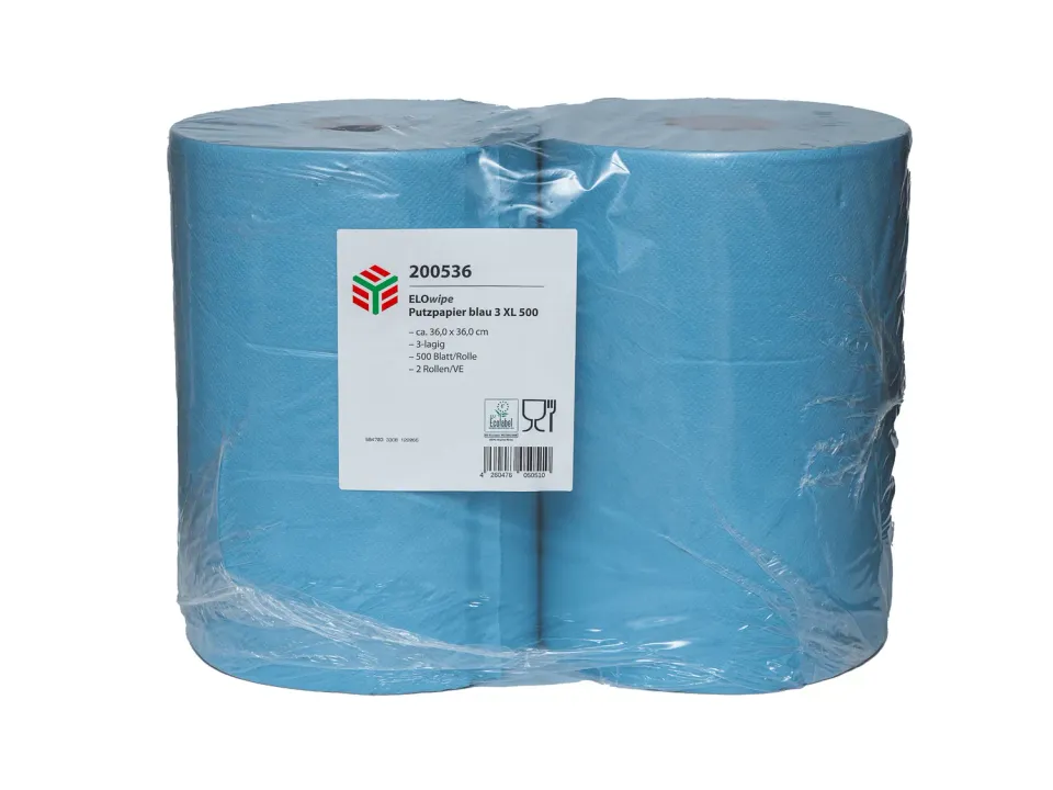 ELOwipe Blauw 3 XL 500 poetsrol 3-laags blauw