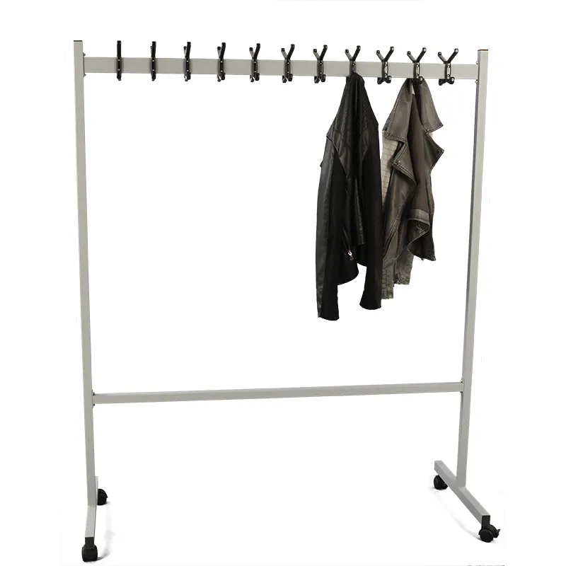 Cleanil VB 718092 verrijdbaar dubbelzijdig garderoberek zilver zwart