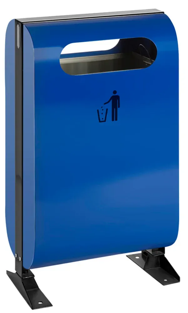 Cleanil VB 789422 buitenafvalbak 45L blauw op voet