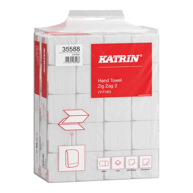 Elos Katrin Zig Zag 2 V-fold handdoeken 2-laags