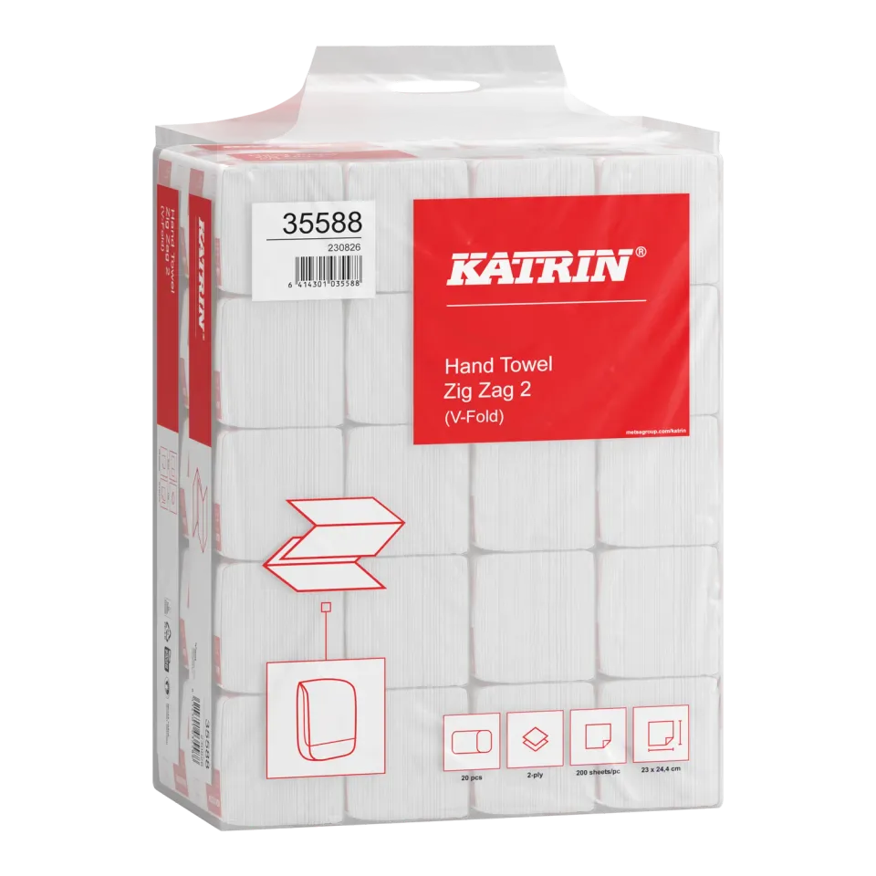 Elos Katrin Zig Zag 2 V-fold handdoeken 2-laags