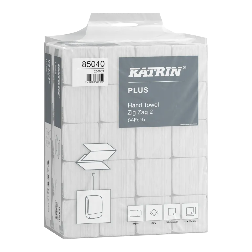 Elos Katrin Plus Zig Zag 2 V-vouw handdoek 2-laags