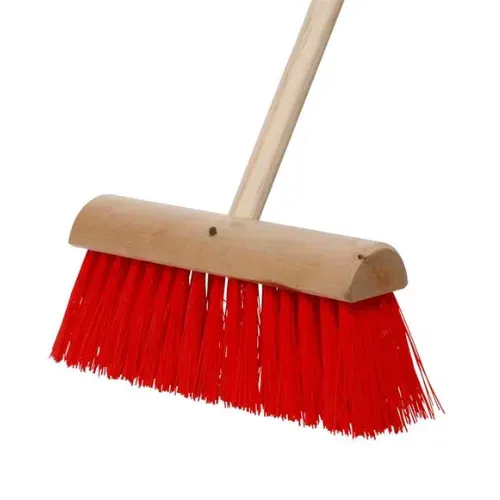 Clenli 14" Wooden Yard Brush tuinbezem 14 inch houten steel