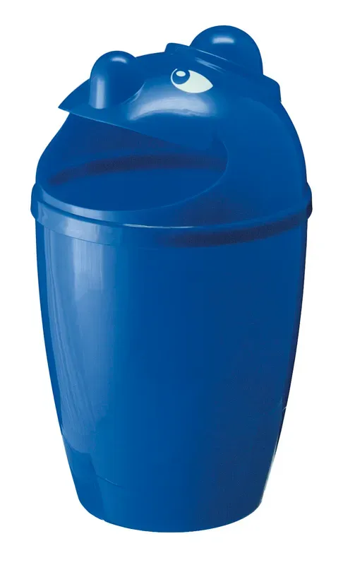 Cleanil VB 750100 afvalbak met gezicht 75L blauw