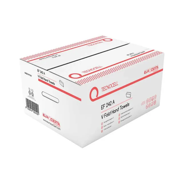 Eurocarta EF242A V-vouw handdoek wit absorberend