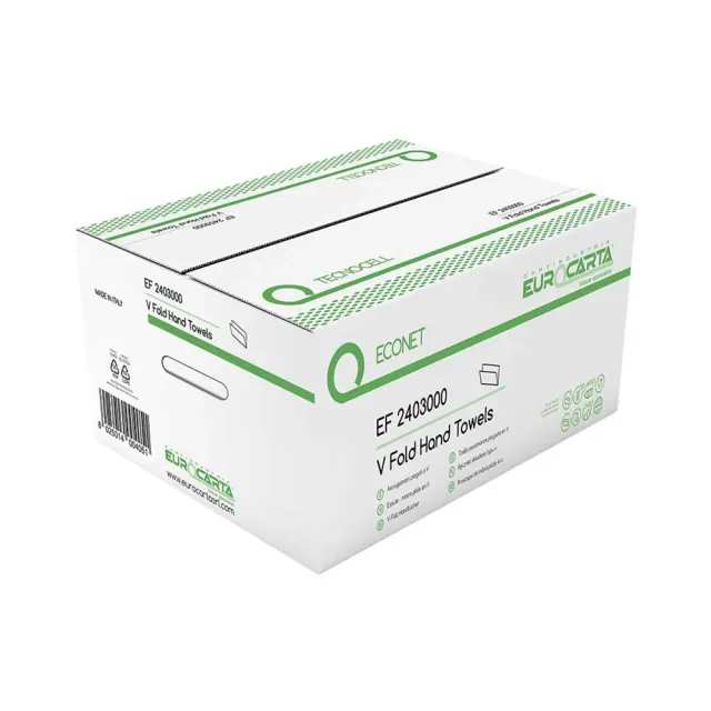 Eurocarta V Fold EF 240 vouwhanddoekjes 3000 stuks 2-laags