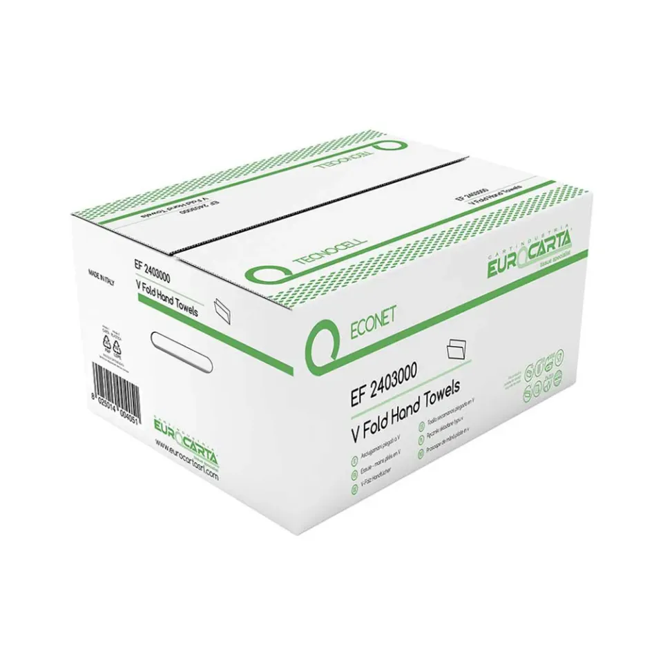Eurocarta V Fold EF 240 vouwhanddoekjes 3000 stuks 2-laags