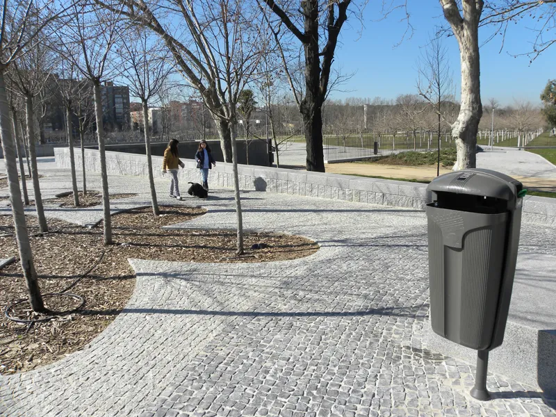 Cleanil Cibeles VB 061617 afvalbak 50L grijs hondenpoepzakjes