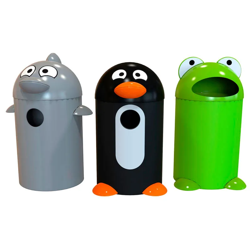 Cleanil PenguinBuddy 061877 afvalbak 55 liter zwart