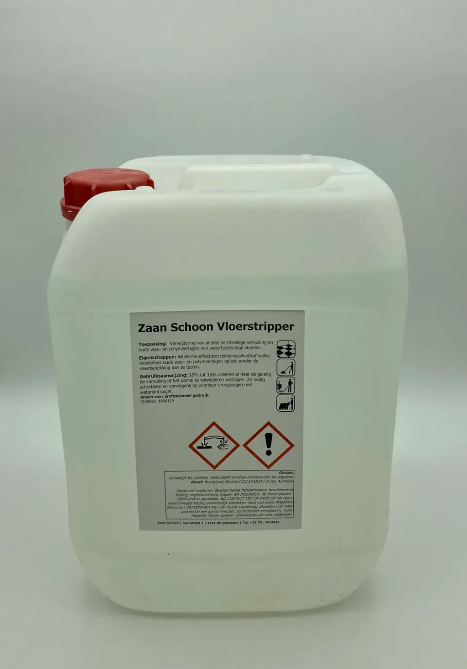 ZaanSchoon Vloerwas Stripper 10 liter professioneel