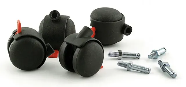 Cleanil 961150 zwenkwielen set 4 stuks zwart