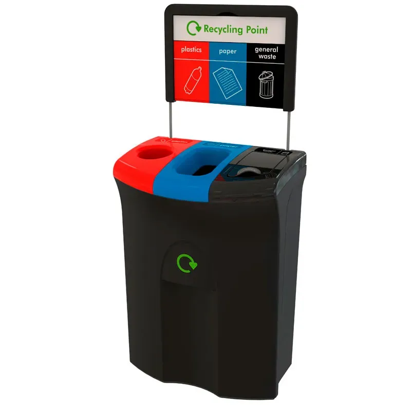 Cleanil Meridian 110 liter recyclingstation 3-vaks