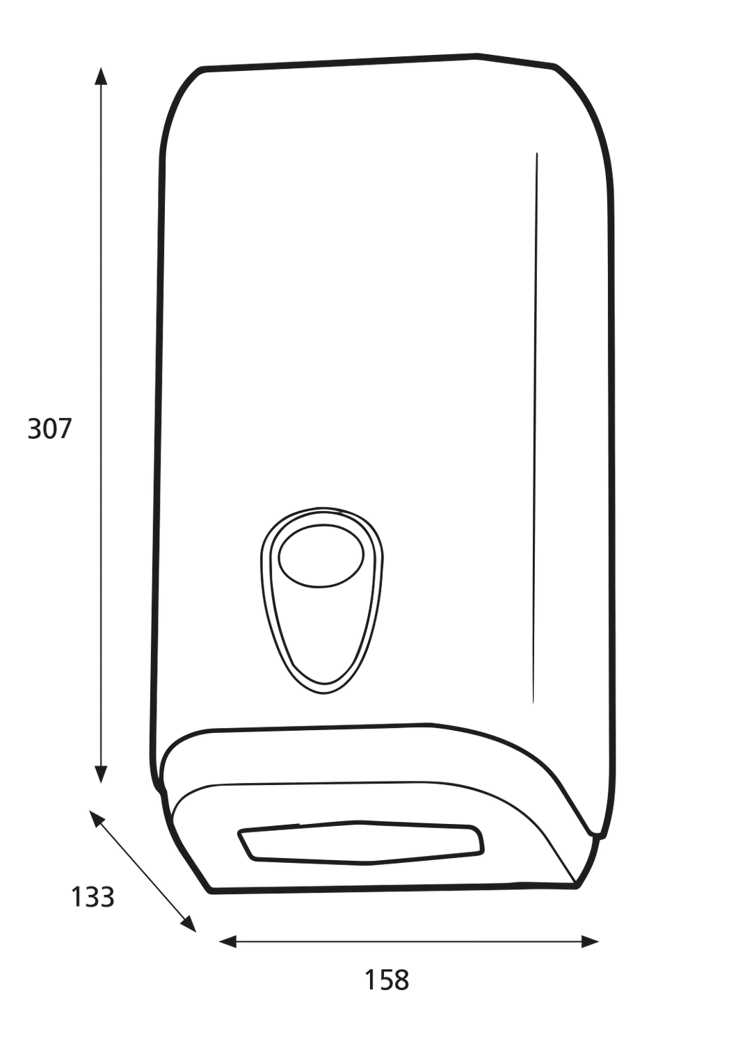 Katrin toiletpapierdispenser enkelvels wit