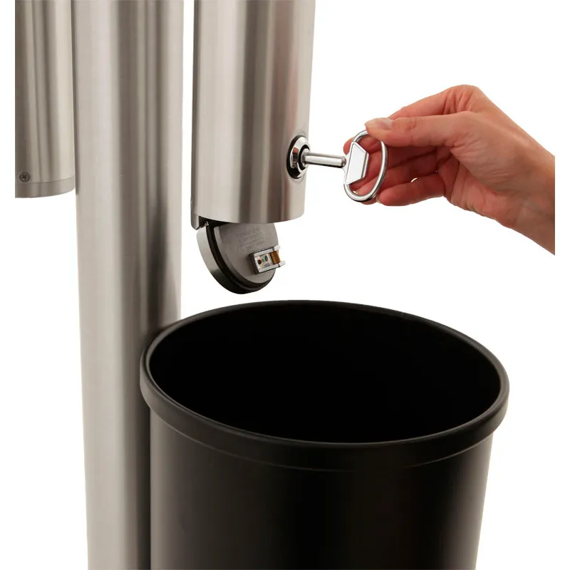 Cleanil asbakpaal dubbel aluminium met regendak
