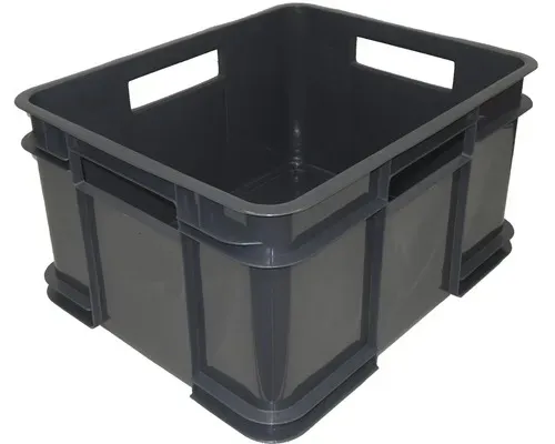Cleanil Eurobox XL opbergbox 30 liter zwart kunststof
