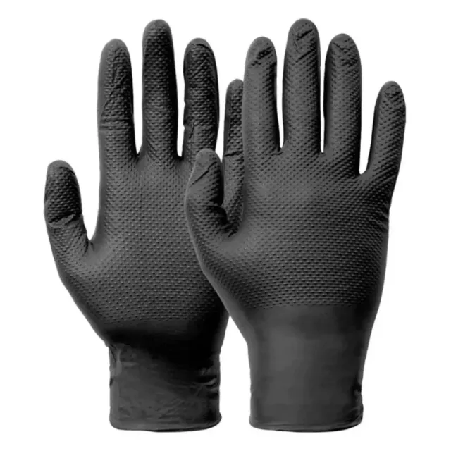 Clenli Sumo Grip nitril wegwerphandschoenen 50 stuks zwart