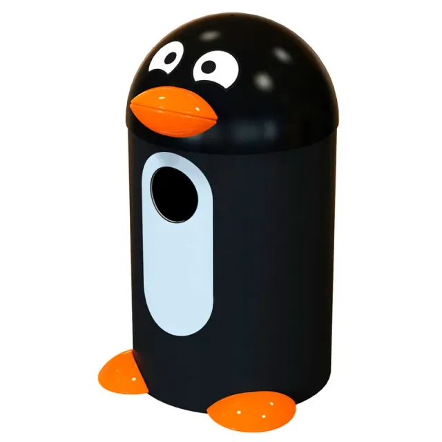 Cleanil PenguinBuddy 061877 afvalbak 55 liter zwart