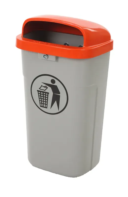 Cleanil VB 500200 vuurbestendige afvalbak grijs oranje