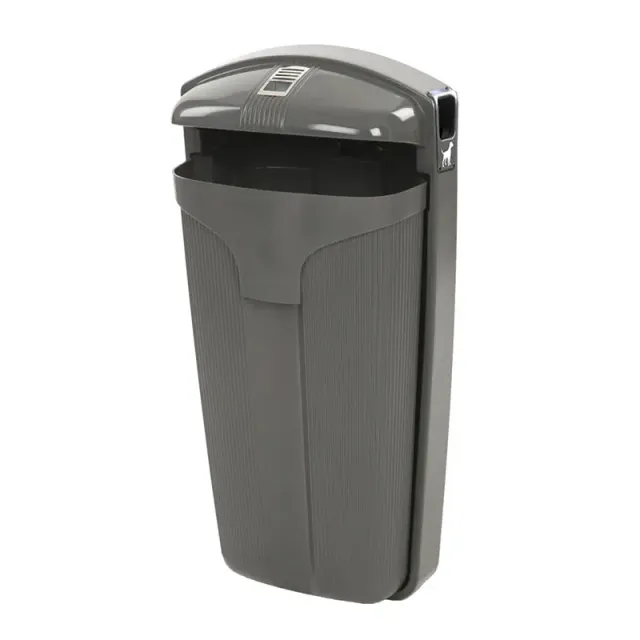 Cleanil Cibeles VB 061617 afvalbak 50L grijs hondenpoepzakjes