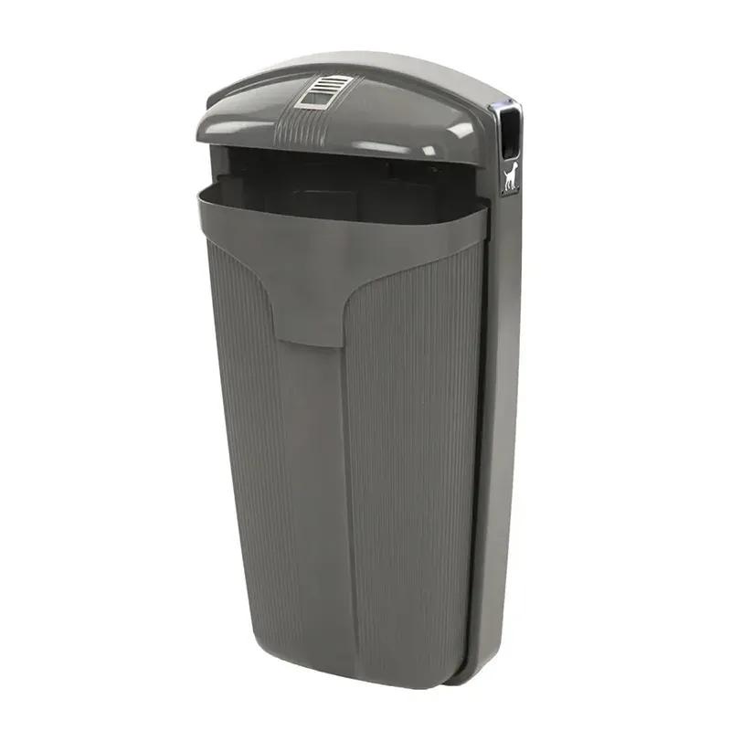 Cleanil Cibeles VB 061617 afvalbak 50L grijs hondenpoepzakjes