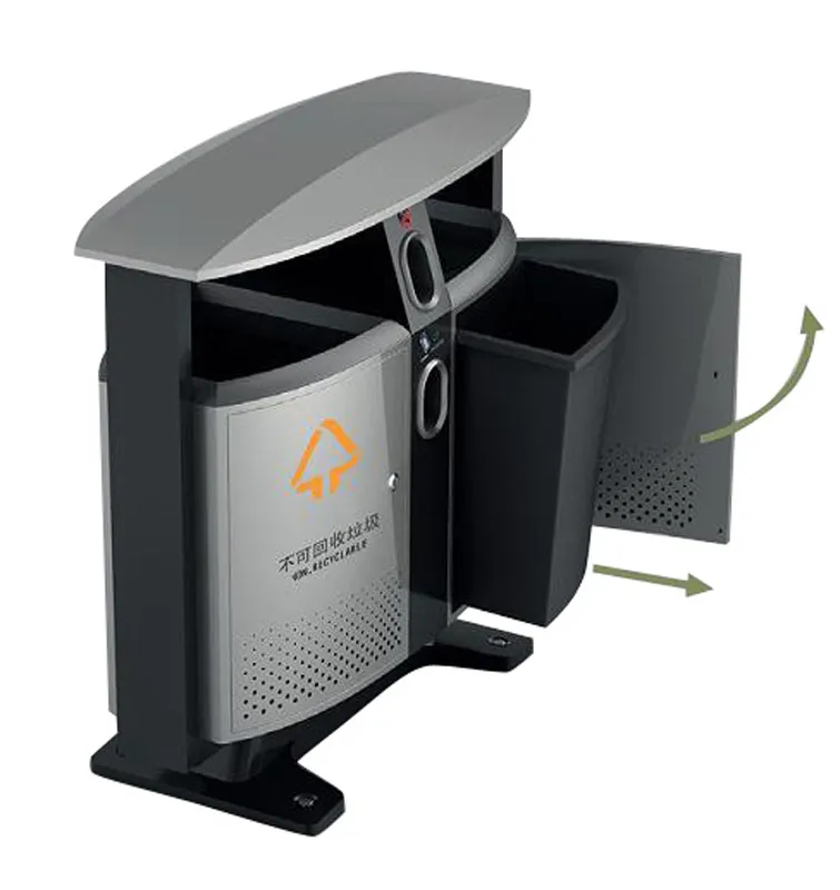 Cleanil buitenafvalbak VB 650408 2x39L batterijscheiding