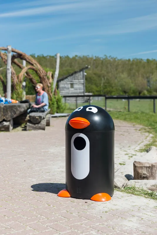 Cleanil PenguinBuddy 061877 afvalbak 55 liter zwart