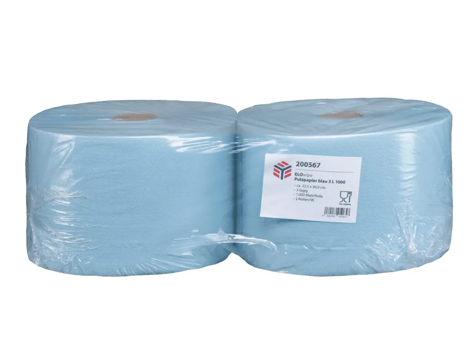 Elos ELOwipe poets papier blauw 3-laags 1000 vel