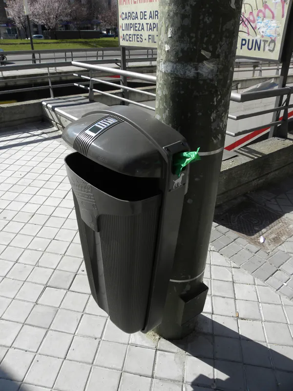 Cleanil Cibeles VB 061617 afvalbak 50L grijs hondenpoepzakjes