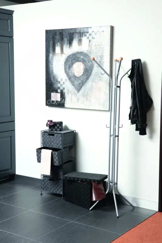 Cleanil staande kapstok 175cm grijs metaal VB 215073