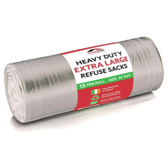 Clenli Heavy Duty Clear Sack afvalzak 26x44 inch 200 stuks