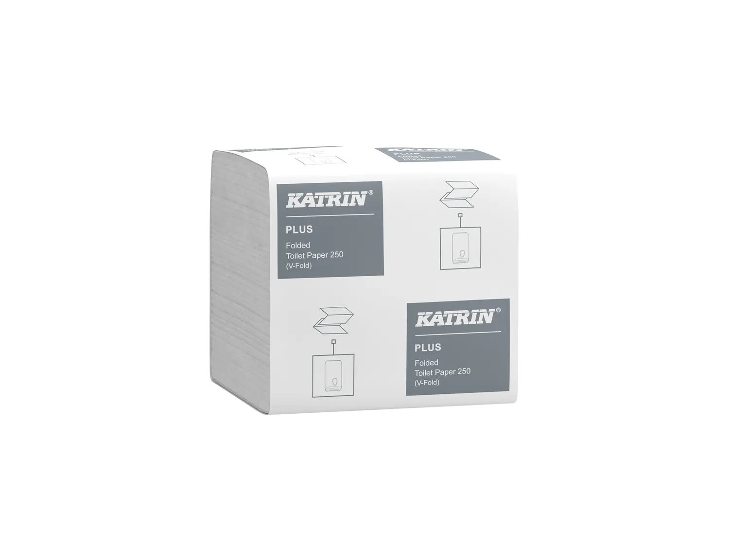 Katrin Plus 250 gevouwen toiletpapier zacht wit