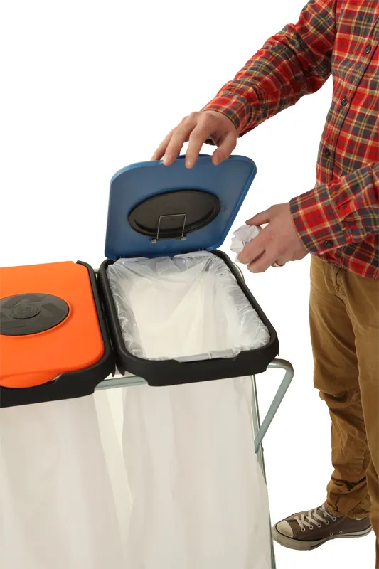 Cleanil EKOthinks 2 afvalzakhouder blauw oranje VB 211302