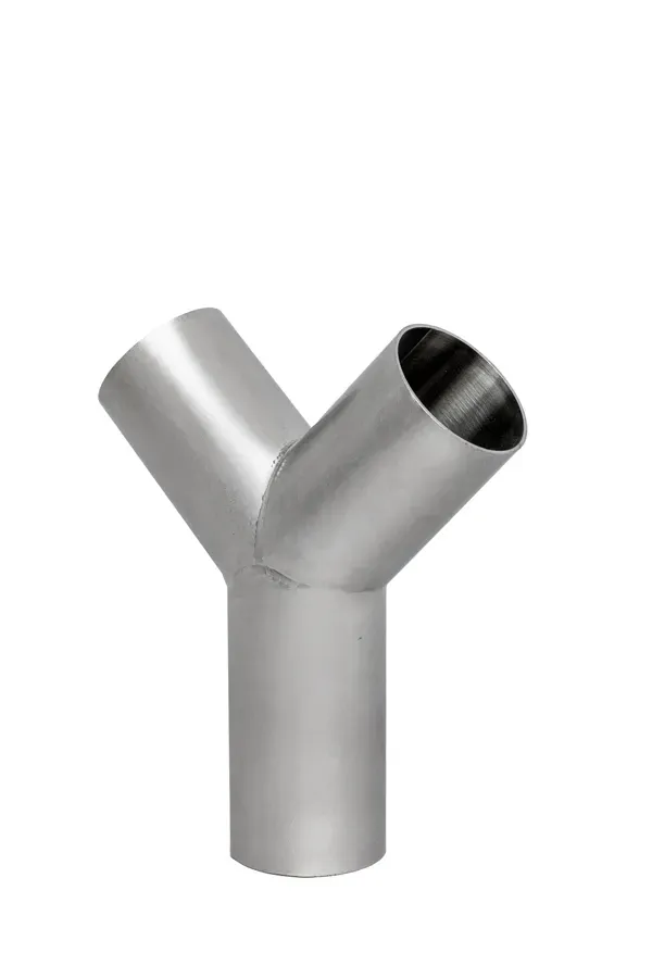 Dustcontrol Y-buis RVS 316L leidingdeel voeding