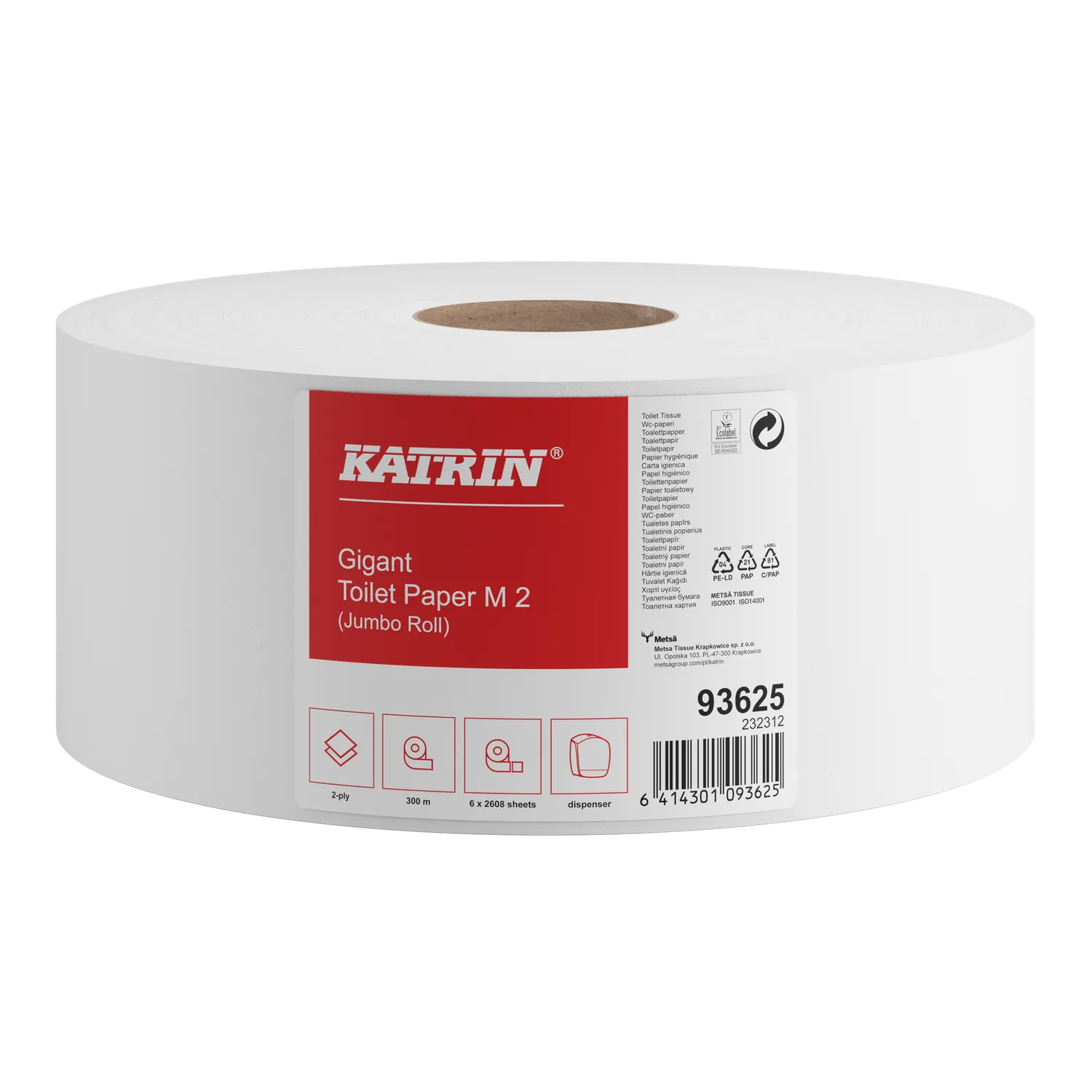 Katrin Gigant M2 toiletpapier jumborol 2-laags