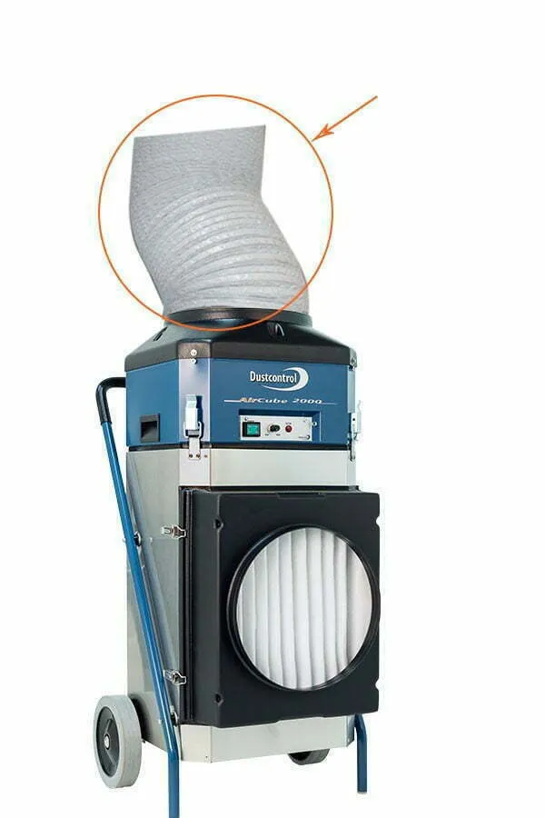 Dustcontrol ventilatieslang D125 6 m, flexibel