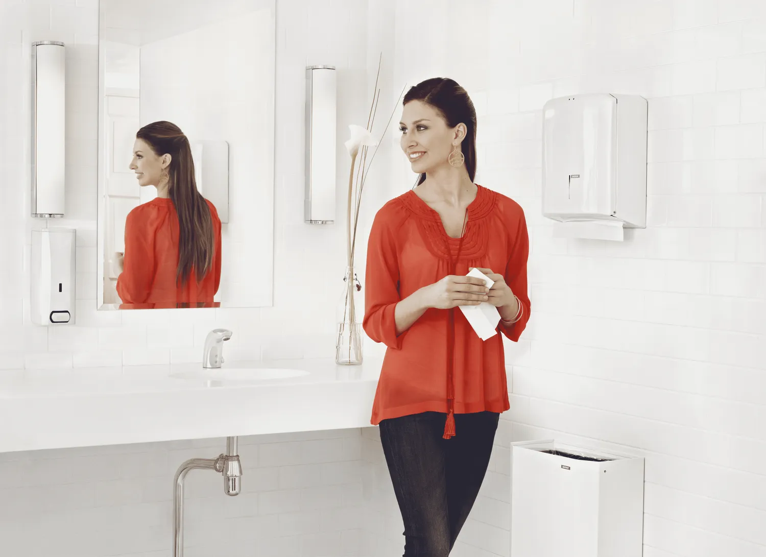 Katrin M vouwhanddoekdispenser wit