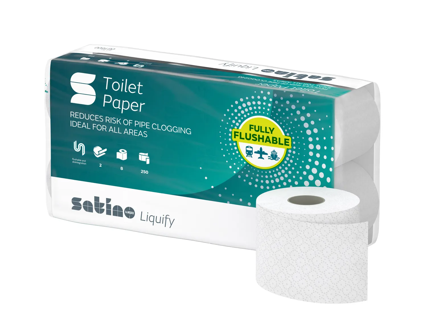 Elos Satino Liquify toiletpapier snel oplosbaar
