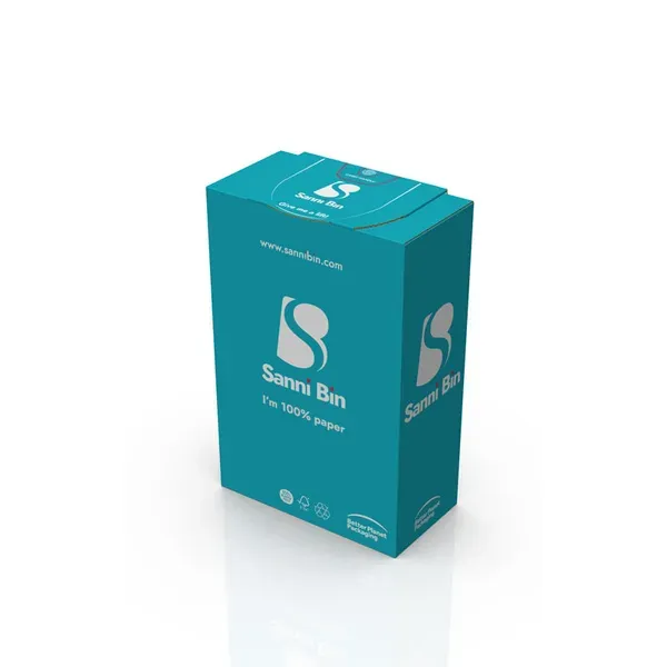 Sanni Bin wegwerpbare sanitaire afvalbak 14 liter blauw, 10 stuks