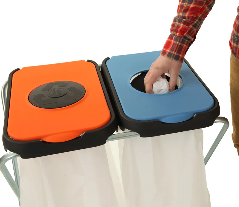 Cleanil EKOthinks 2 afvalzakhouder blauw oranje VB 211302