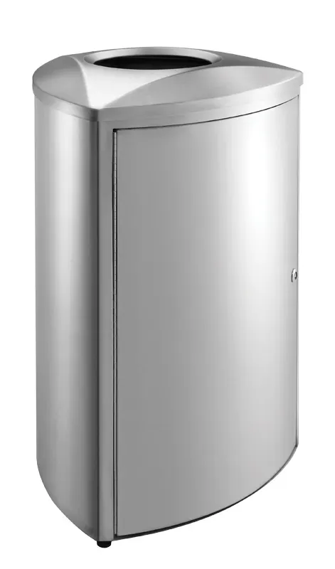 Cleanil VB 667789 afvalbak driehoekig 70L RVS mat