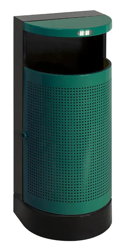 Cleanil 789410 buitenafvalbak halfrond groen 35L
