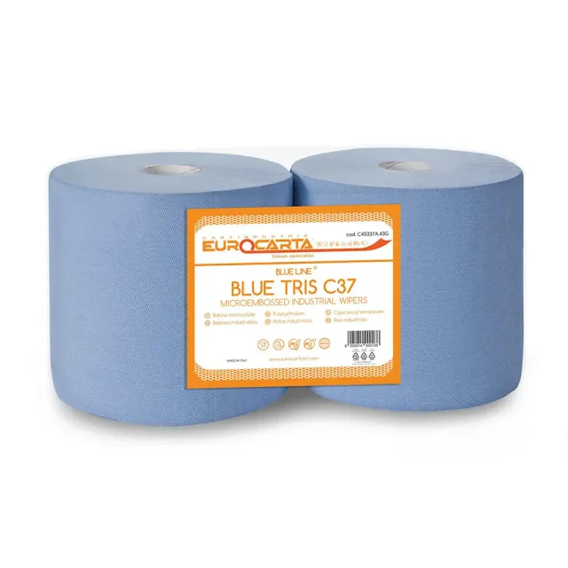 Eurocarta Blue Tris C37 toiletpapierdispenser blauw
