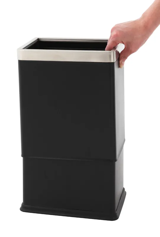 Cleanil VB 650118 papierbak rechthoekig zwart RVS