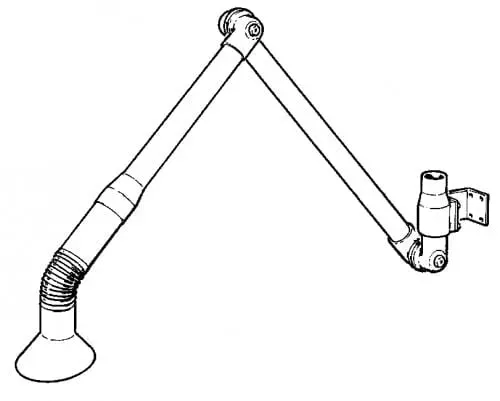 Dustcontrol 590102 afzuigarm lasrook 76 mm met lamp