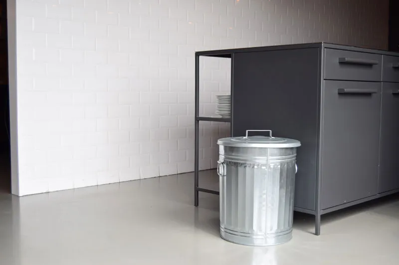 Cleanil VB 310015 afvalbak verzinkt 54 liter met deksel