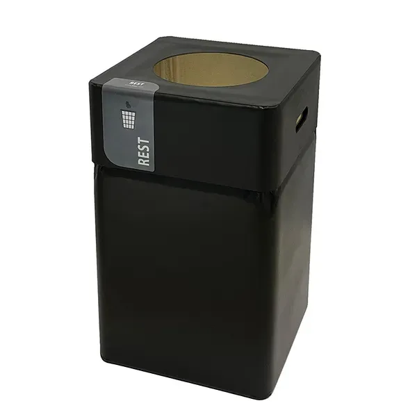 Cleanil Blackline Rest Afvalbak 75 Liter Zwart Karton