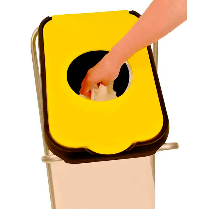 EKOthinks 1 VB 211301 afvalzakhouder geel opklapbaar