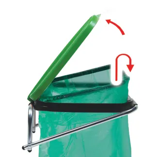 Cleanil Wallfix VB 210801 afvalzakhouder groen voor wand